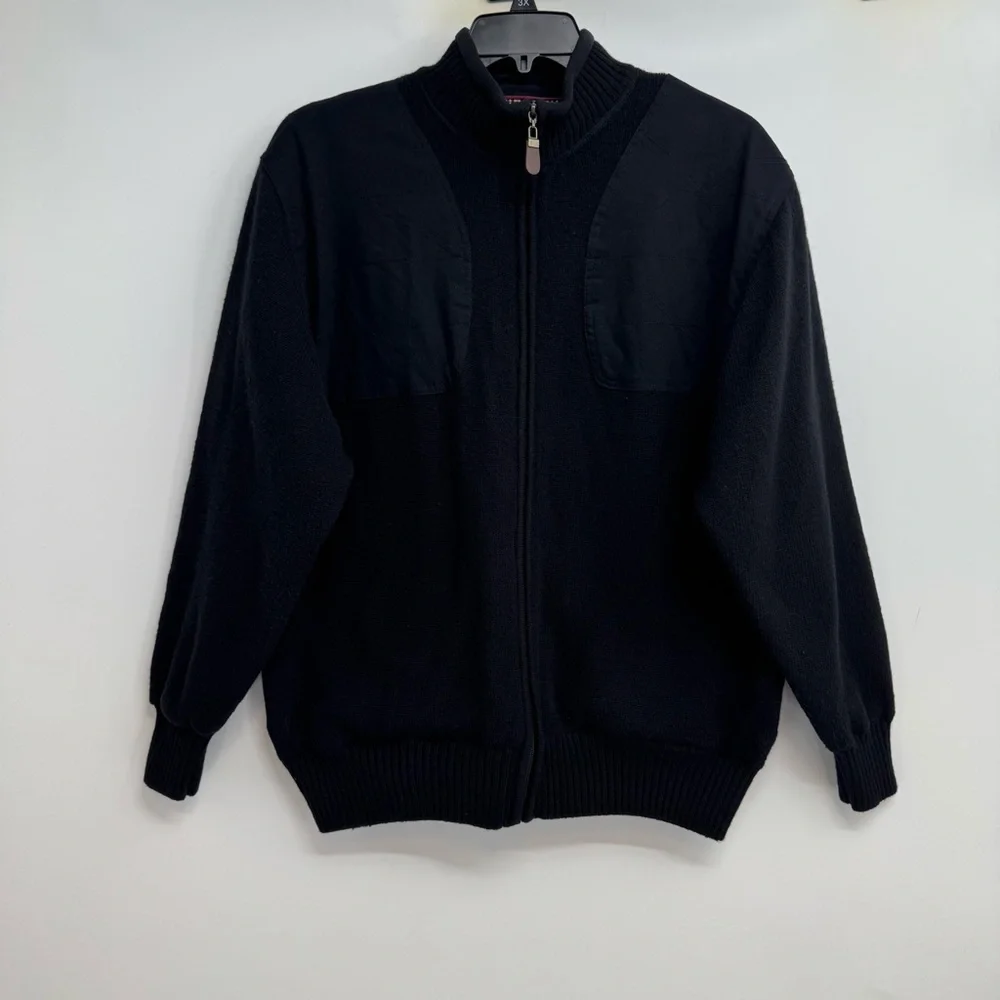 Orvis Sweater Jacket Mens L Blue Ultimate Foul Weather Full Zip Shooting Lined